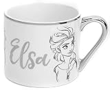 Frozen Elsa Unisex Tasse weiß/silberfarben Keramik Disney, Fan-Merch, Film
