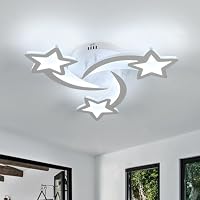 Goeco Ceiling Light, Children's Room Chandelier, Modern LED Ceiling Lamp 40 W 4500 LM, for Bedroom, Children's Room, Diameter 54 cm, Cool White 6500 K