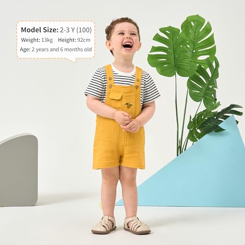 Volunboy Baby Boys Summer Clothes Stripe T-shirt Shortall Set Toddler Short Overalls Cotton Unisex Jumpsuits2