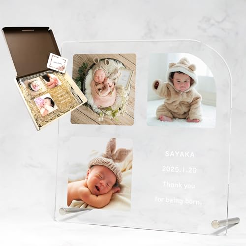 写真立て ギフト 贈り物 フォトフレーム 写真 印刷 プレゼント 贈り物 出産祝い 内祝い お祝い オーダーメイド 赤ちゃん ベビー baby 孫 七五三 記念 ハーフバースデー 1歳 誕生日 Photo Print オリジナル (C)