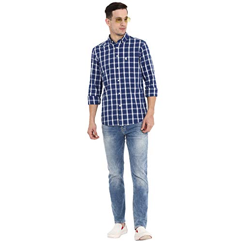 Image of Red Tape Men's Checkered Regular Fit Casual Shirt