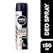 NIVEA MEN Desodorante Antimanchas, Black & White Invisible Ultimate (150 ml) Fórmula anti manchas, anti olor, anti sudor, anti irritación y anti residuos 48horas Protección Antitranspirante Spray
