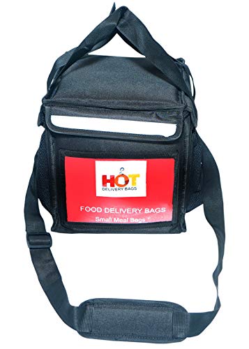 HOT DELIVERY BAGS Foldable Cross Shoulder Multi-Meal Delivery Bag Pack - Black (OS) | 16 liters (12 X 12 X 12 inch) | Can Keep Meals hot or Cold for 120 Minutes (B08PH7132R) Amazon Price History, Amazon Price Tracker