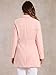 Allegra K Women's Notch Lapel Double Breasted Belted Mid Long Outwear Winter Coat Medium Light Pink