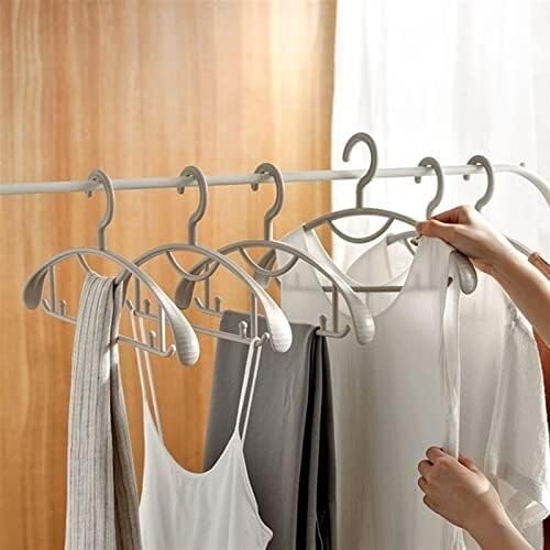Coat Rack,Clothes organizer， Clothes Hangers/Coat Hangers 10pcs/Set No Trace Hanger Household Widened Non-Slip Clothes Hangers Thickened Plastic Rack Anti-Deformation Hanger Hangers (Color : A-Gray) (