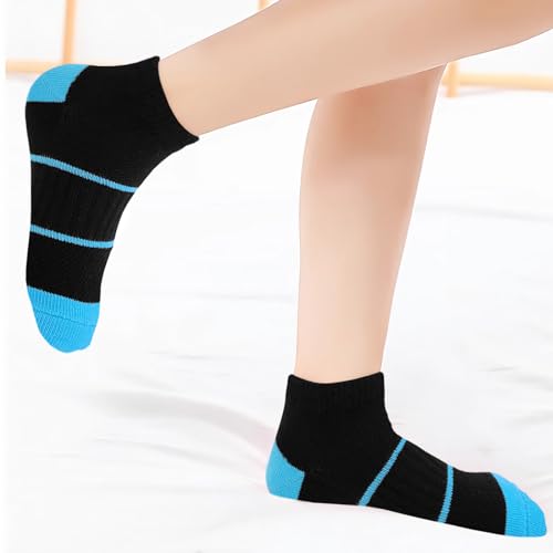 Bemeol 12 Pairs Girls Ankle Socks Kids Low Cut Ankle Socks Girls Half Cushion Athletic Sock3