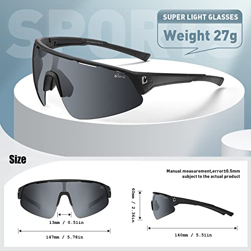 100 CLASSIC Polarized Sports Sunglasses Wraparound Design TR90 Lightweight Frame With UV 400 Protection Glasses for Women Men2