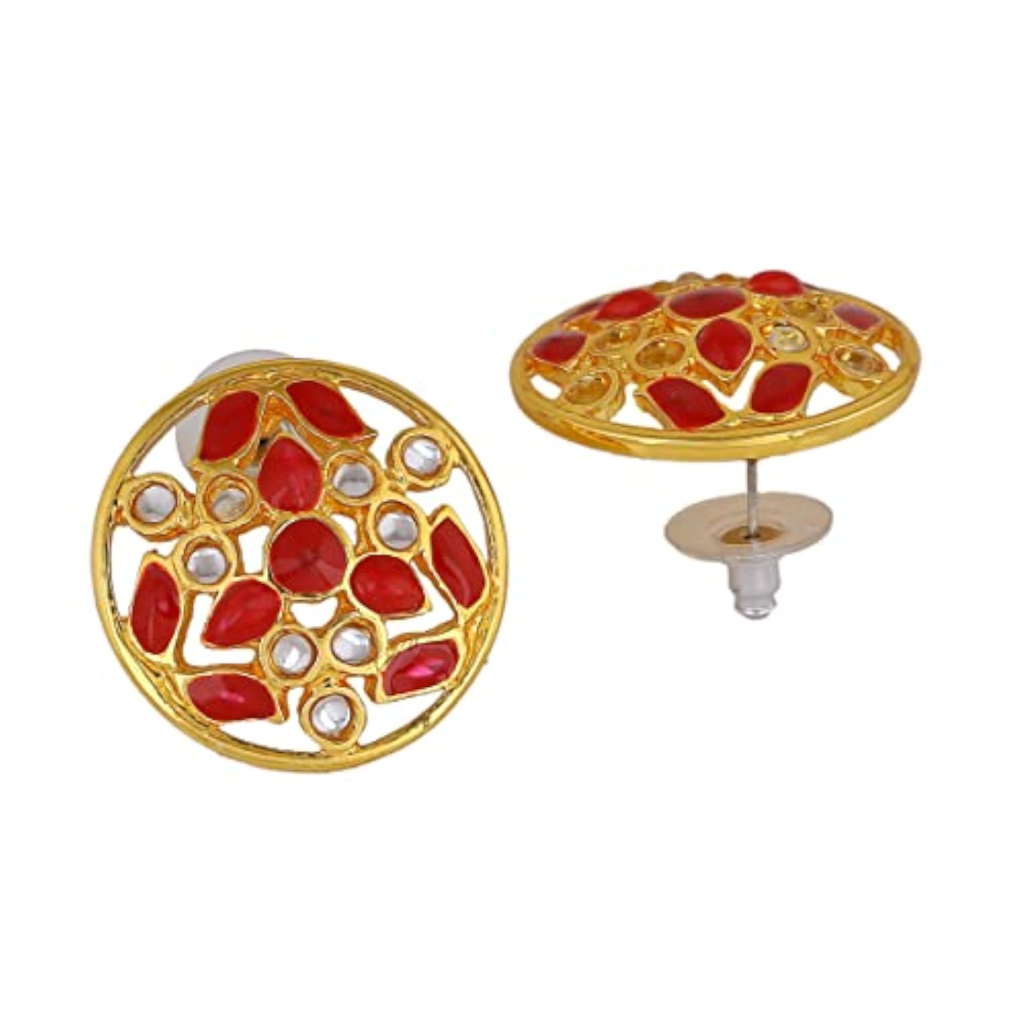Stylish Kundan Stud Earrings for Girls & Women