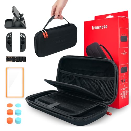Funda para Nintendo Switch 2 TRANSNOVO con carcasa Joy-con y protector