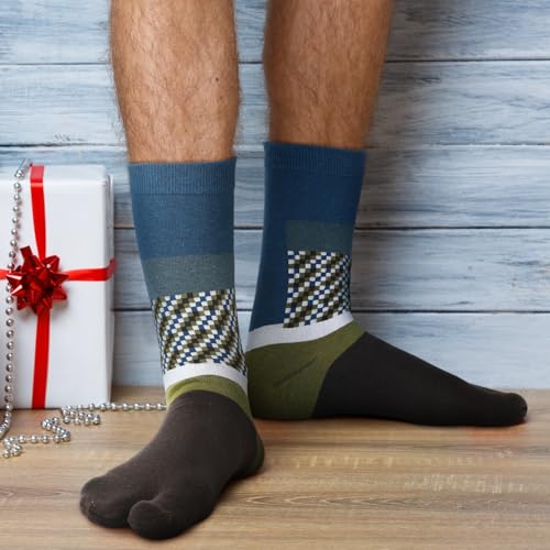 6 Pairs Men's Tabi Socks Cotton Stylish Flip Flop Socks Split Toe Geta for Men Athletic Wicking2