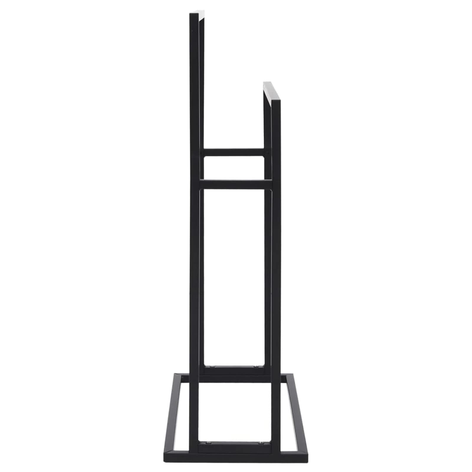 Homgoday Porte-serviettes autoportante noir 48 x 24 x 78,5 cm en fer, meubles pour maison intérieure extérieure salon chambre à coucher