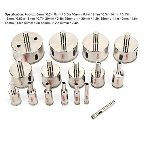 Set de 16 Piezas Brocas para Porcelana y Vidrio miniatura 3
