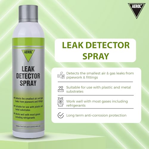 Image of Aerol Leak Detector Spray 9900 (292g / 406ml) | Manual Aerosol Gas Leak Tester for Pipes, Fittings & Equipment | Detects Air & Gas Leaks | Plastic, Rubber & Metal Compatible | Clear Solution