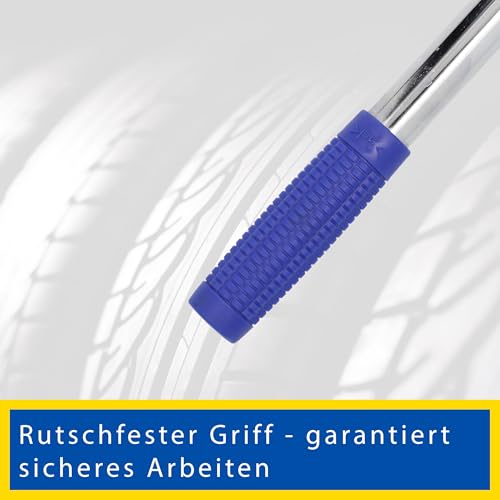 GOODYEAR 75521 Teleskop Radmutternschlüssel, ausziehbar, inklusive Wechselstecknuss 17 mm und 19 mm, rutschfeste Beschichtung, Chrom-vanadium-stahl