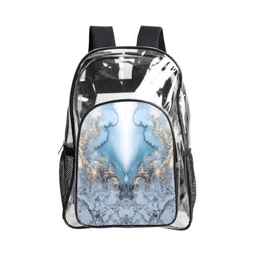 Sac à livres transparent résistant et imperméable motif marbre