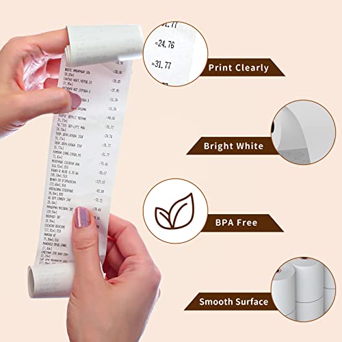3 1/8'' X 230Ft Thermal Paper Receipt Rolls, Paprma Thermal Pos Paper Cash Register Paper Rolls For Credit Card Machine (10 Rolls) #TOP2