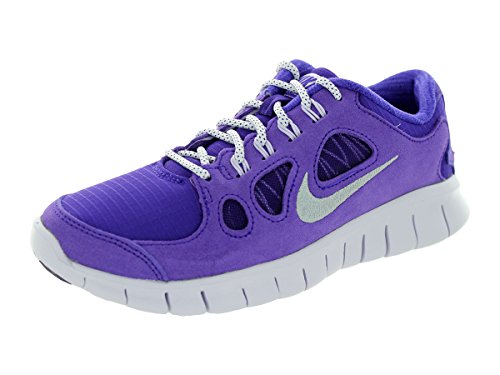 Nike Free Run 5.0 Leather (Big Kid) Electro Purple/Violet Frost/White/Metallic Silver 7 Big Kid M