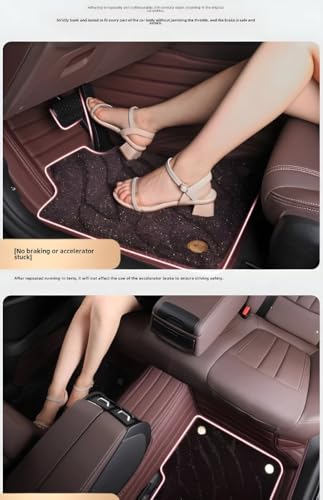 Image of 9D Premium Leatherette Car Foot Mat for Tata Tiago | Imparts Luxurious & Elegant Look | 100% Waterproof and Dust Proof | Custom Fitted Car Floor Tray Mat (Coffee)