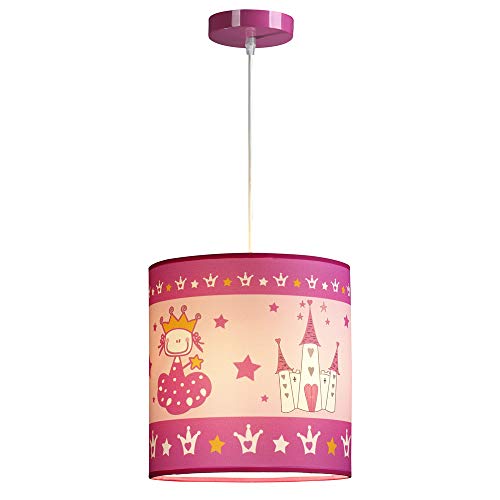 Lampe de plafond pour enfants Princesse Wonderlamp rose