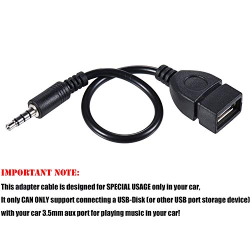 Warmstor 3.5Mm (1/8 Inch) Aux Audio Plug Male To Usb 2.0 Female Otg Adapter Converter Cable For Playing Music With U-Disk In Your Car #TOP1