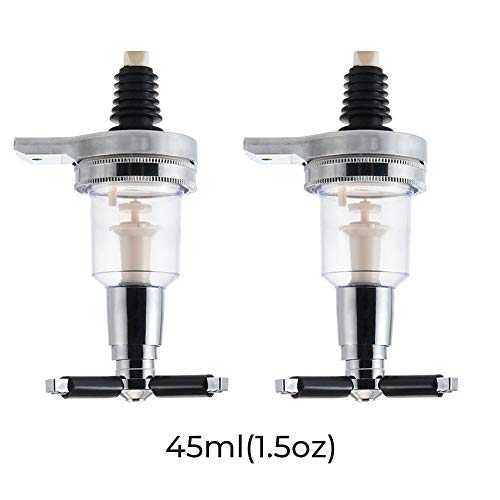 2 Pack 1.5oz 45ml Replacement Nozzle Shot Dispenser for Liquor Dispenser Caddy Bottle