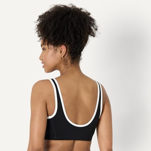 Image of Amazon Essentials Women's Active FormFlex Buttery Soft Light Support V-Neck Sports Bra with Contrast Trim