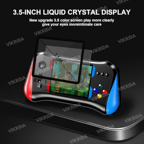 Image of VikriDA Handheld Retro Video Games for Kids X7M 500-in-1 Retro Game Console TV Compatibility Rechargeable Gamepad (Pack of 1) (X7M Video Game),Multicolor