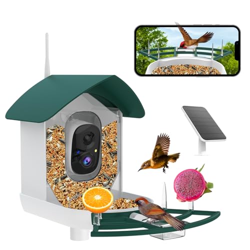 Image of Fazoxo Bird Feeder with Camera,Birds House Camera,Solar Powered,AI Bird ID