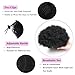 HEVAYO KISS Afro Puff Drawstring Ponytail, Short Synthetic Kinky Curly Bun Hair Extensions, Updo Hairpieces for Black Women Girls (1B Natural Black)