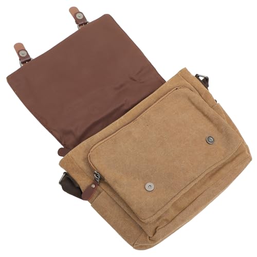 Bolso bandolera para hombre de lona con correa ajustable para uso diario casual