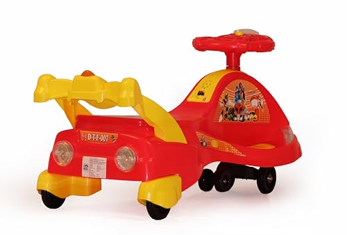 Image of Kids Baby Balance Bike for 1-2 Years Old Boys and Girls, Toddler Best First Birthday Gift | Toddler First Bike with 4-Wheel Stability | No Pedal Ride-On Toy for Indoor (Deluxe-Red)