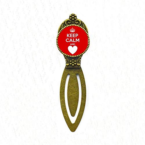 Marque-page Keep Calm and Love rouge idée cadeau pour passionné de livre
