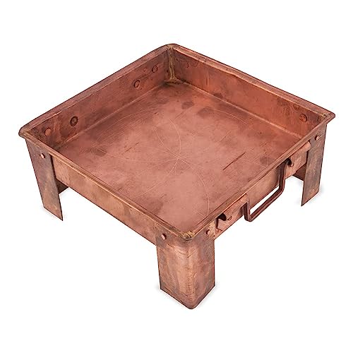 Image of ALODIE - Havan kund Pure Copper Hawan Kund with Handle On Both Side, for Yagya Kund fro Puja & Poojan Purpose 8 Inches