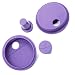 Brew Armor Wide-Mouth Mason Jar Silicone Lid and Silicone Cork (2 Lids, 2 Corks) Smoothie Spout by Brute Kitchen (Acai Purple)