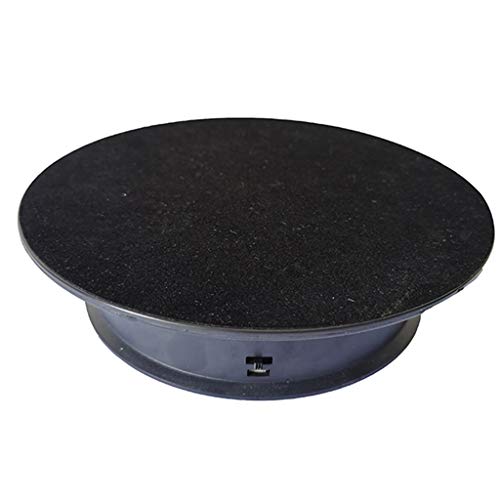 HOMEROY - Soporte giratorio eléctrico de 2 velocidades, silencioso, giratorio, para relojes de mesa, joyas, mesa giratori