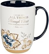 Christian Art Gifts Large Coffee & Tea Inspirational Scripture Mug for Women: I Can Do All Things...