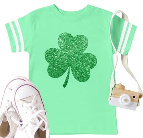 Toddler St. Patrick Day Green Shamrock Shirt Boys Girls Clover Vintage Tee Top Four Leaf Short Sleeve Tops