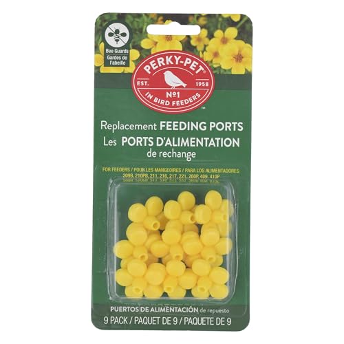 Perky Pet 202FB 9 Piece Yellow Hummingbird Feeder Replacement Flowers