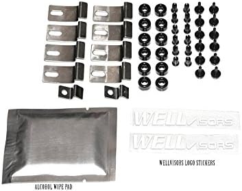 WellVisors Window Visors Wind Deflectors Compatible with Mazda 2013-2016 CX-5 with Black Trim Rain Guards 3-847MZ011