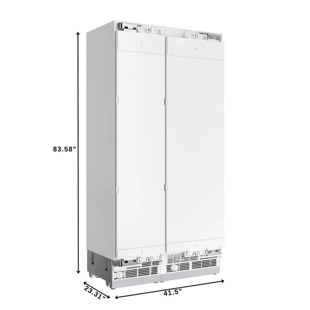 Pemberly Row Reserve Panel Ready Refrigerator & Freezer Combo, 24" Refrigerator + 18" Freezer, Built-In Design, 21.1 Cu. Ft. Capacity, Adjustable Shelves/Soft-Close Drawers, Frost-Free, Energy Star on Fridge.com - View 3