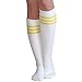 Chrissy's Socks Women's Knee High Tube Socks 7-11 White/Yellow