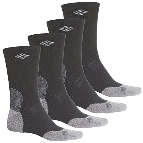 Columbia Men's 4-pack Wool-Blend Crew Socks (GREY BLACK)