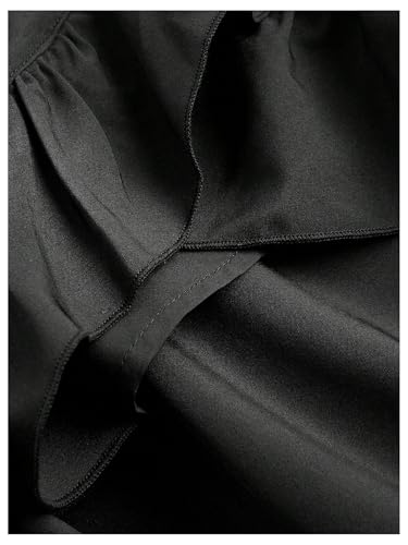 SOLY HUX Women's Plus Size Ruffle Midi Skirt Elastic Waist High Low Asymmetrical Hem Summer Skirts3