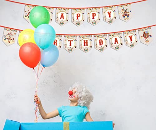 Circus Theme Birthday Banner Carnival Party Supplies, Carnival Birthday Party Indoor Outdoor Decorations, Carnival Bday Banner For Kids Adults, Carnival Photo Props For Baby Shower, Fabric Bday Banner #TOP2