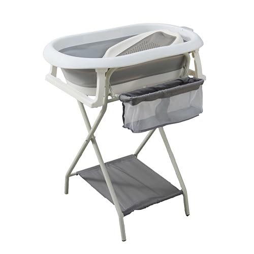 Babywanne mit Rahmen 80 cm - Faltbare Babywanne Babywanne mit Ständer...