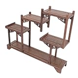 Yardenfun Wood Shelf Curio Shelf Vintage Home Decor Craft Show Display Stands Antique Display Stand