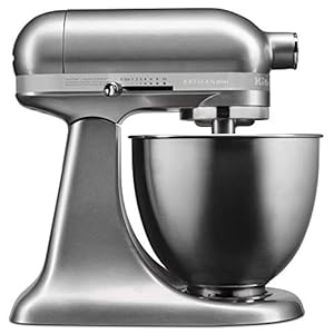 KitchenAid KSM3316 KSM3311XCU Artisan Mini Series Tilt-Head Stand Mixer, 3.5 Quart, Contour Silver (Renewed)