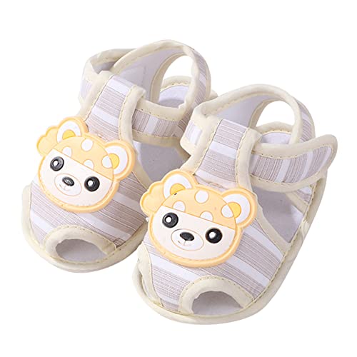 Newborn Shoes for Girls Baby Boys Shoes Infant Toddler Walkers Shoes Cartoon Bear Crib Shoes Sandals