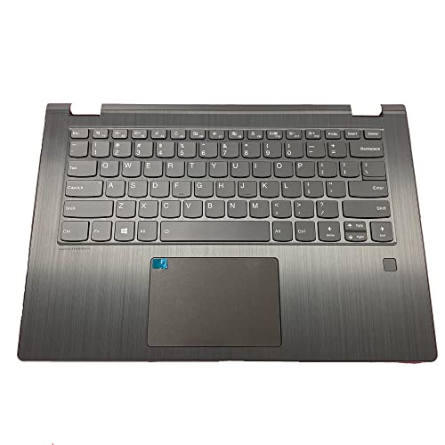 LTPRPTS Replacement Laptop Upper Case Palmrest Backlit Keyboard Touchpad Assembly Part for Lenovo Flex 6-14IKB 6-14ARR Yoga 530-14 530-14IKB 530-14ARR 5CB0R08815 Grey