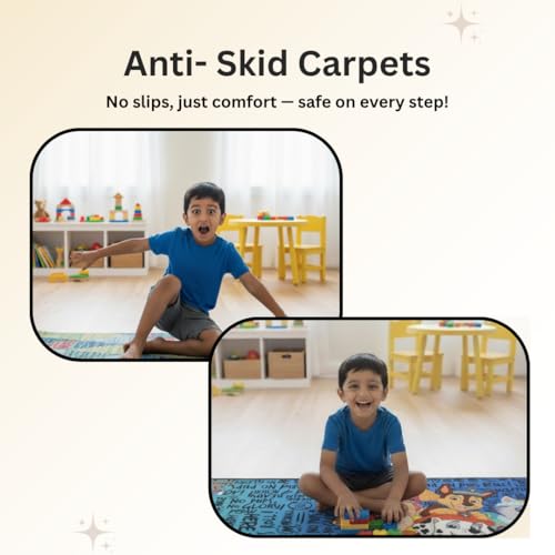 Image of Athom Living Paw Patrol (Blue) Runner Carpet 2x4.5 Ft, Soft Printed Mat with Anti-Skid Backing, Durable Washable Runner for Kids Bedroom, Play Area & Playroom Decor